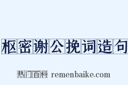 枢密谢公挽词造句是什么意思的图片